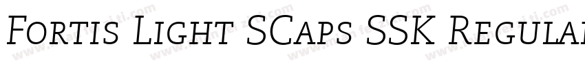 Fortis Light SCaps SSK Regular字体转换
